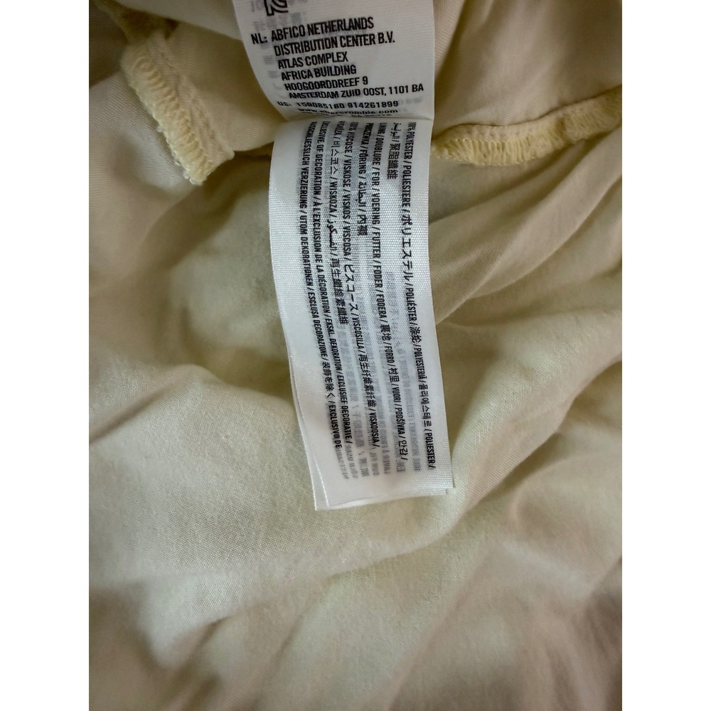 Abercrombie & Fit Womens Wrap Dress Y2K Small Butter Yellow Romantic Cottagecore - Picture 11 of 11